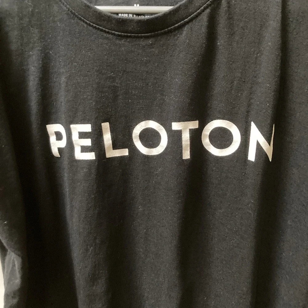 Peloton Century 100 Cotton Adult Men's Black Biking Cycling -Shirt Size Medium‎